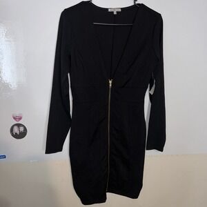 Charlotte Russe Size Medium‎ Black Zip Up Dress